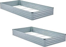 2 Pack 6x3x1FT Galvanized Raised Garden Beds Kit Outdoor Metal Gardening Planter Box for Vegetable Elevated Flower Herbs,Gray by GreenHaven Gardens