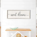 Sweet Dreams Wall Decor Above Bed 32''×12'' Master Bedroom Large Sweet Dreams Sign Farmhouse Wall Decor Guest Room Wood Rustic Framed Wall Art Hanging Decoration (White) by CozyNest Decor