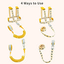 Toddler Leashes + Anti Lost Wrist Link for Kids, 4 in 1 Kid Harness Backpack Leash for Girls Boys, Reflective Kids Anti Lost Leash Cute Baby Harness Belt Strap Foldable Child Safety Leash for Park Zoo by TinyTreasures Baby Boutique