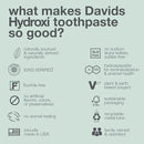 Davids Hydroxi Fluoride Free Nano Hydroxyapatite Whitening + Enamel Health Toothpaste, Antiplaque, Fresh Breath, Remineralizing, SLS Free, Natural Peppermint, 4 oz, Made in USA by CozyNest Decor