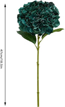8Pcs Emerald Green Fake Flowers Silk Hydrangea Artificial Flowers Bouquets Faux Hydrangea Stems for Home Table Centerpieces Wedding Party Decoration by CozyNest Decor