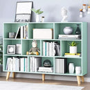 IOTXY Wooden Open Shelf Bookcase - 3-Tier Floor Standing Display Cabinet Rack with Legs, 10 Cubes Kids Bookshelf, Tiffany-Green by CozyNest Decor