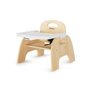 Foundations Easy Serve 7" Wood Feeding Chair for Toddlers, Adjustable Harness, Removable Dishwasher Safe Tray, “No Tip” Base, Baltic Birch Plywood by TinyTreasures Baby Boutique