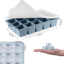 Silicone Ice Cube Tray 2 Pack, HANCELANT Ice Cube Mold, Ice Trays for Freezer with Lid for Whiskey, Baby Food, BPA Free, Easy Release by TinyTreasures Baby Boutique