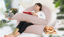 Meiz Pregnancy Pillows, Cooling Pregnancy Pillows for Sleeping, Maternity Pillow for Pregnant Woman, 65" Pregnant Pillows for Sleeping with Cooling Jersey Cover, Apricot by TinyTreasures Baby Boutique