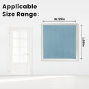 Self Adhesive Curtains, Black Out Shade for Window, Blackout Fabric Temporary Window Coverings Easy to Hang Curtains No Rod Needed, Use for Bedroom, Room, Kitchen, 59" W X 59" L, Lake Blue, 1 Panel by TinyTreasures Baby Boutique