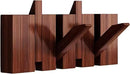 Wall Mounted Piano Key Hanger | Flip Style Hook | Entrance Wall Art Hook, Made of Oak Wood (3 Times Painted, 4 Times Polished) (Walnut, 4Hooks) by CozyNest Decor