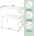 Cabinet Organizer Shelf(Set of 2),Kitchen Counter Shelves,Bamboo Spice Rack Countertop and Cabinet,Stackable Expandable,Medium,(White) by CozyNest Decor