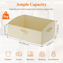 Lifewit Storage Baskets for Shelves, 6 Packs Non-woven Fabric Trapezoid Closet Organizer Bins with Handles, Foldable Clothing Containers Box for Clothes, Toy, Towel, Book, DVD, Hats, Large-Beige by TinyTreasures Baby Boutique