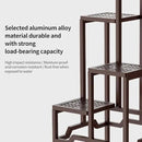 Plant Stand - Aluminum Indoor/Outdoor Flower Rack, Waterproof & Rust-Proof, Stable Support for Pots, Perfect for Living Room, Balcony, Garden, and Office (Brown, 4 Tier) by GreenHaven Gardens