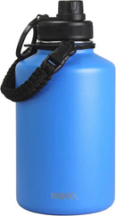 Drinco Stainless Steel Water Bottle Spout Lid Vacuum Insulated Double Wall Water Bottle Wide Mouth (64oz 40oz 32oz 22oz 18oz 14oz) Leak Proof Keep Cold Sport Camping Hiking (64 oz, 64oz Royal Blue) by CozyNest Decor