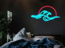 LED Decorative Lights USB Mountains Sunrise Sunset Led Neon Signs Home Decoration Wall Art Holiday Gift Brightness Adjustable 15.7''x15'' by CozyNest Decor