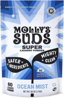 Molly's Suds Super Powder Detergent | Extra Strength Laundry Soap, Stain Fighting | Sensitive Skin | Simple, Effective Ingredients | 60 Loads - Ocean Mist by CozyNest Decor