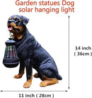 Garden Statues Dog Solar Hanging Light, Courtyard Resin Simulated Handicraft Dog Statue Ornament, Garden Yard Entrance Decoration. by GreenHaven Gardens