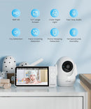 ieGeek 5.5’’ Split-Screen Baby Monitor,2.5K UHD Baby Monitor with 2 Cameras and Audio,Night Light,Prone Sleeping&Cry Detection,Two-Way Talk,Night Vision,2.4G&5Ghz WiFi App Control,4000mAh Battery by TinyTreasures Baby Boutique
