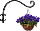 4 Pack Heavy Duty Plant Hanger Bracket, 12Inch Hanging Brackets for Plants Outdoor and Indoor, 80lbs Holding Capacity Metal Plant Wall Hooks, Black Hanging Plant Brackets for Flower Wind Bird Feeder by GreenHaven Gardens