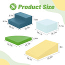 6-Piece Soft PU Leather Toddlers Climbing Toys, Baby Foam Climbing Blocks for Toddlers 3, Foam Play Gym Climbing Structures, Indoor Climb and Crawl Activity Play Set (Light Blue and Green) by TinyTreasures Baby Boutique