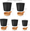 GARDIFE Plant Pots 7/6.5/6/5.5/5 Inch Self Watering Planters with Drainage Hole, Plastic Flower Pots, Nursery Planting Pot for All House Plants, African Violet, Flowers, and Cactus,Black by GreenHaven Gardens