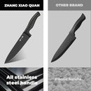 ZHANG XIAO QUAN SINCE 1628 15Pcs Knife Sets with Block, knife sets for kitchen with block High Carbon Stainless Steel Built-in Sharpener Dishwasher Safe(Black) by CozyNest Decor
