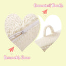 Kids Snuggly-Soft Sherpa Chair, Cuddly Toddler Foam Chair for Boys and Girls, Cream by TinyTreasures Baby Boutique