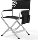 EVER ADVANCED Aluminum Directors Chair, Folding Studio Movie Chairs Camping Event Vendor Chair, 19" Seat Height Black Fabric/White Frame, Support 350lbs by GreenHaven Gardens