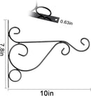 TIHOOD 4PCS Metal Plant Bracket Iron Wall Mount Lanterns Hangers for Hanging Bird Feeders, Lanterns, Wind Chimes, Planters, Outdoor Decoration Hooks by GreenHaven Gardens