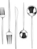 Silverware Set, KassKa 40 Pieces Flatware Cutlery Set, Stainless Steel Utensils Set Spoon Fork Knives Set for Home Restaurant and Kitchen, Mirror Polished Finished, Service for 8 by CozyNest Decor