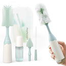 Momcozy Bottle Brush Kit, Innovative Push-Press Design for Better Cleaning - Baby Bottle Cleaner Brush for Baby Bottle, Breast Pumps, Nipples, and More - Can Generate Foam for Better Cleaning, Green by TinyTreasures Baby Boutique