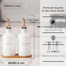 HOMCDALY Olive Oil Dispenser for Kitchen, 11.8oz Glass kitchen Dispenser Bottle, Rose Gold Oil&Vinegar Cruet Set, Leakproof Oil Containers for Cooking, Kitchen Decor | Set of 2 (11.8oz – Rose Gold) by CozyNest Decor