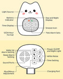 Cat Alarm Clock for Kids with Night Light, Sleep Training Clock Time to Wake Clock, Rechargeable Silicone Light for Bedroom, Perfect Sleep Companion for Boys Girls by TinyTreasures Baby Boutique