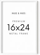 HAUS AND HUES 16x24 White Picture Frame - White 16x24 Frame Aluminum, Vertical & Horizontal Hanging, Shatterproof Plexiglass - Ideal for Home, Room, Office Decor (16x24 in, White) by CozyNest Decor