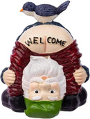 Garden Gnomes Outdoor Funny Welcome Gnomes Outdoor Statue Garden Gnome Figurine for Lawn Patio Yard Decoration Christmas Garden Gifts by GreenHaven Gardens
