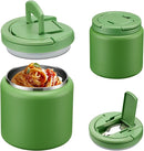 Soup Thermo for Hot Food Kids 25.5oz Lunch Containers with Buckle Lid Wide Mouth Hot Food Jar Vacuum Insulated Stainless Steel Bento Box Leakproof with Spoon(Green) by TinyTreasures Baby Boutique