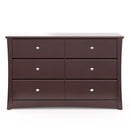 Storkcraft Crescent 6 Drawer Bedroom Dresser (Espresso) – GREENGUARD Gold Certified Dresser for Kids Bedroom by TinyTreasures Baby Boutique