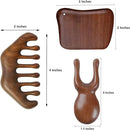 Wood Gua Sha Massage Tools Set,Scraping Scalp Massage Comb, Wooden Gua Sha Scraping Tools,3 Pieces. by CozyNest Decor