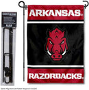 College Flags & Banners Co. Arkansas Razorbacks Garden Flag with Stand Holder by GreenHaven Gardens