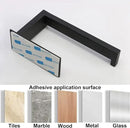 Toilet Paper Holder, Self Adhesive Tissue Holder Stainless Steel Rustproof Paper Roll Holder, No Drilling Easy to Install, Toilet Paper Rack Suitable for Office, Bathroom (2, Matte Black) by CozyNest Decor
