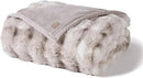EVERGRACE Ultra Soft Luxury Fluffy Ridgeline Faux Rabbit Fur Throw Blanket, Thick Warm Bubble Throw for Bed, Cozy Plush Reversible Blankets for Couch, Chair, Sofa, Light Grey, 80x90 Inches, 870 GSM by CozyNest Decor