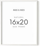 HAUS AND HUES 16x20 White Picture Frame - 16x20 White Frame 16x20, Wooden Picture Frames, White 16x20 Picture Frame White, 16x20 Inch Frame, White Photo Frame (White Oak Frame) by CozyNest Decor