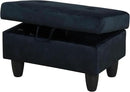 Ottoman Rectangular Storage Ottoman Bench, Flannel Footrest Stool Footstool with Lid for Living Room, Bedroom, Entryway, Brown, 28.5"x19"x17.5" by CozyNest Decor
