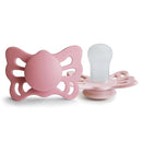FRIGG Butterfly Anatomical SilkySoft Silicone Baby Pacifier | Made in Denmark | BPA-Free (Cedar/Baby Pink, 0-6 Months) by TinyTreasures Baby Boutique