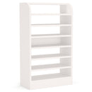 8 Tier Tall Shoe Rack, Wooden Shoe Storage Cabinet, Entryway Organizer - White by HouseOfZazla
