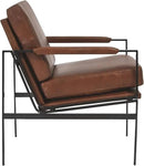 Signature Design by Ashley Puckman Mid-Century Modern Leather Accent Chair, Brown by CozyNest Decor