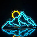 Ulalaza LED Decorative Lights USB Mountains Sunrise Sunset Led Neon Signs Home Decoration Wall Art Holiday Gift Brightness Adjustable 13.4''x6.7'' by CozyNest Decor