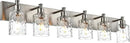 BONLICHT Vanity Light Fixture Brushed Nickel 6-Light Modern Farmhouse Wall Sconce Bathroom Lighting with Hammered Glass Industrial Wall Mount Lights for Kitchen Dining Room Cabinet Corridor by CozyNest Decor