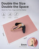 YOTTOY Large Yoga Mat (75 * 52 * 1/2inch),Extra Wide TPE Exercise Mat,Non-Slip Workout Mat for Pilates, Fitness, Barefoot, Home Gym Studio with Strap and Towel by TinyTreasures Baby Boutique