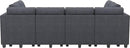 Belffin Oversized 12 Seat Modular Sectional Sleeper Sofa Convertible Sofa with Storage Seat Large Corduroy Modular Sectional Couch for Living Room Dark Grey by CozyNest Decor