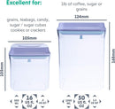 BopTop (2pc Set) Airtight Food Storage Container – Mechanical Silicone Seal Canister - BPA-Free Stackable - 1.5Qt/.5Qt by TinyTreasures Baby Boutique