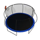 Pumpkin 14 Ft Outdoor Trampoline With Basketball Hoop Enclosure Net Ladder And Metal - Black / Blue by HouseOfZazla