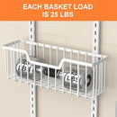 Over The Door Pantry Organizer, 8-Tier Pantry Door Organizer Shelves | 3 Sizes | Adjustable Basket | Metal Hanging Spice Rack for Kitchen, Pantry, Cabinet, Back of Door Seasoning Rack, White by CozyNest Decor